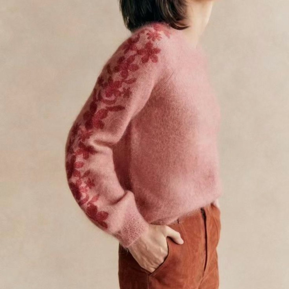 Sezane Candice Jumper Rosewood - Size XL